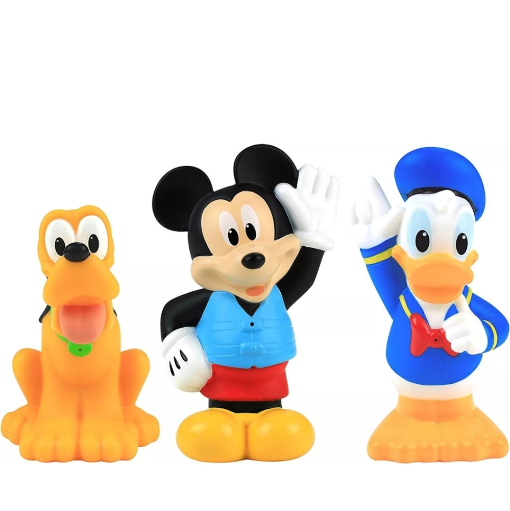 Disney Mickey Mouse, Donald Duck, and Pluto Squirter Figurines Toys Just Play 5"